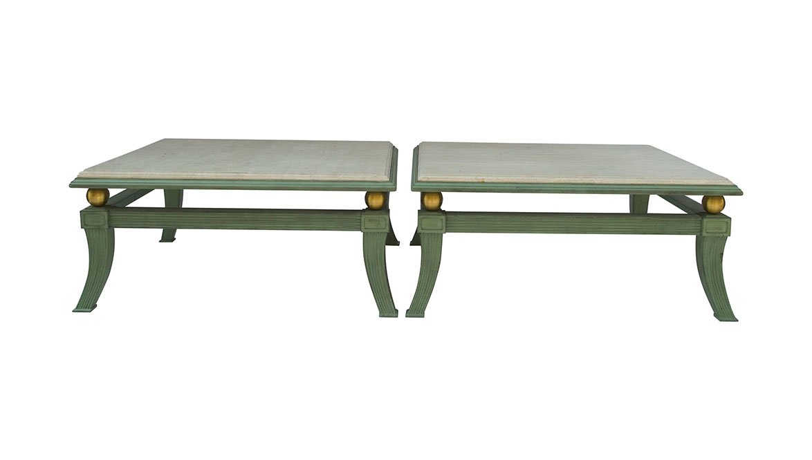 Paire De Tables Basses De Style étrusque En Bronze Patiné, Circa 1970 - LS33001601