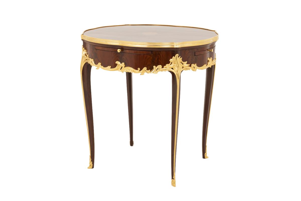 Table Bouillotte De Style Louis XV En Bois De Violette, Fin XIXe Siècle - LS39561901