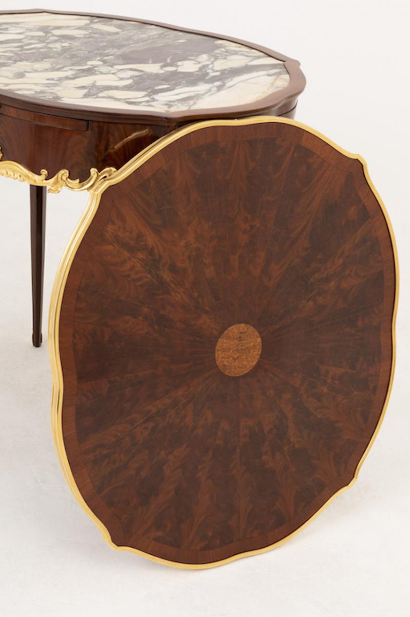 Table Bouillotte De Style Louis XV En Bois De Violette, Fin XIXe Siècle - LS39561901-photo-7