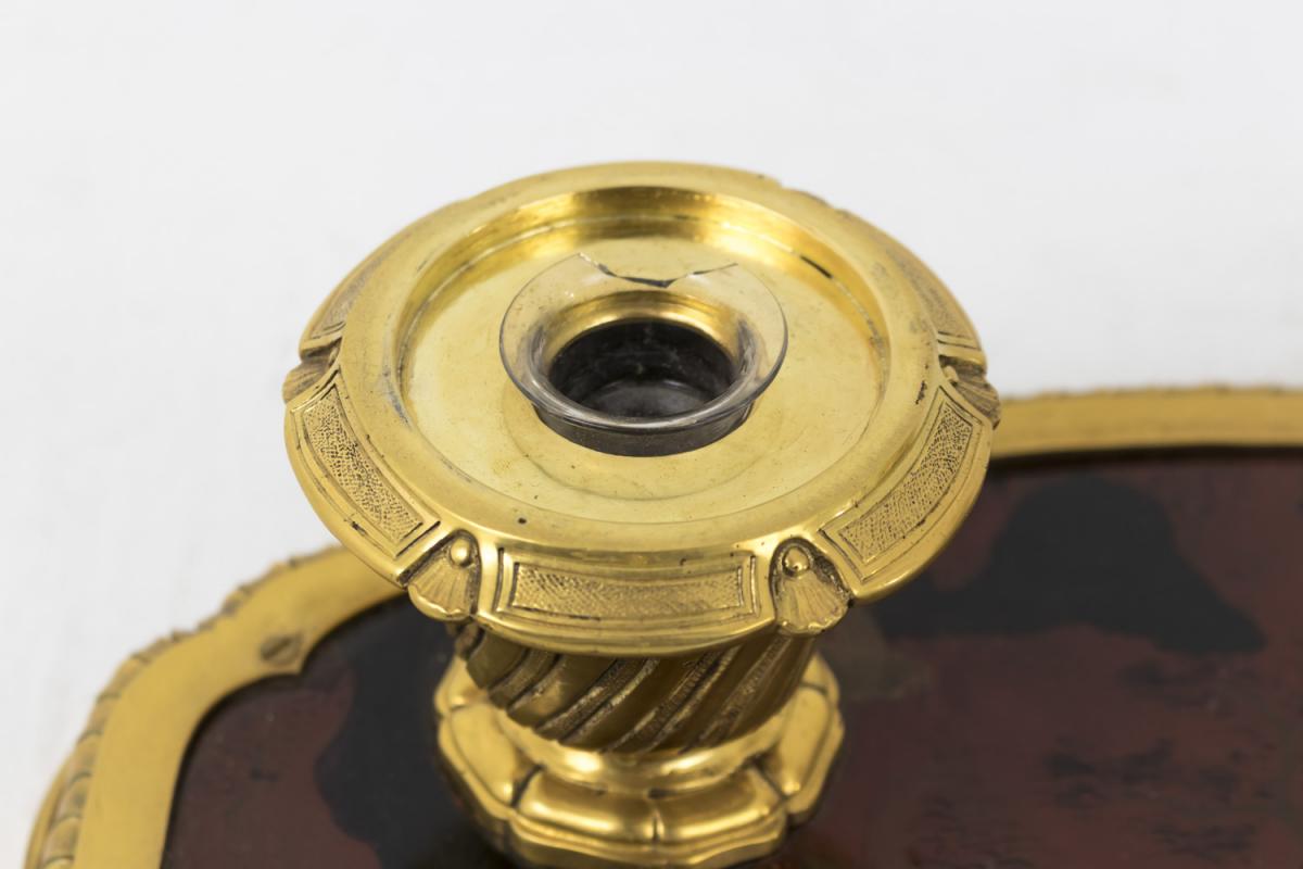 Gilt Bronze Inkwell With Chinese Style Lacquer, late 19th Century - Ls50701-photo-4