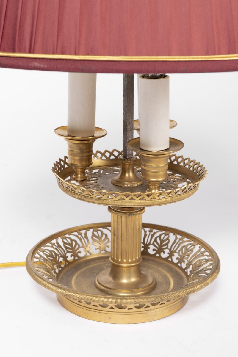 Restauration Style Bouillotte Lamp In Gilt Bronze, 1900 Period - Ls3054461-photo-1