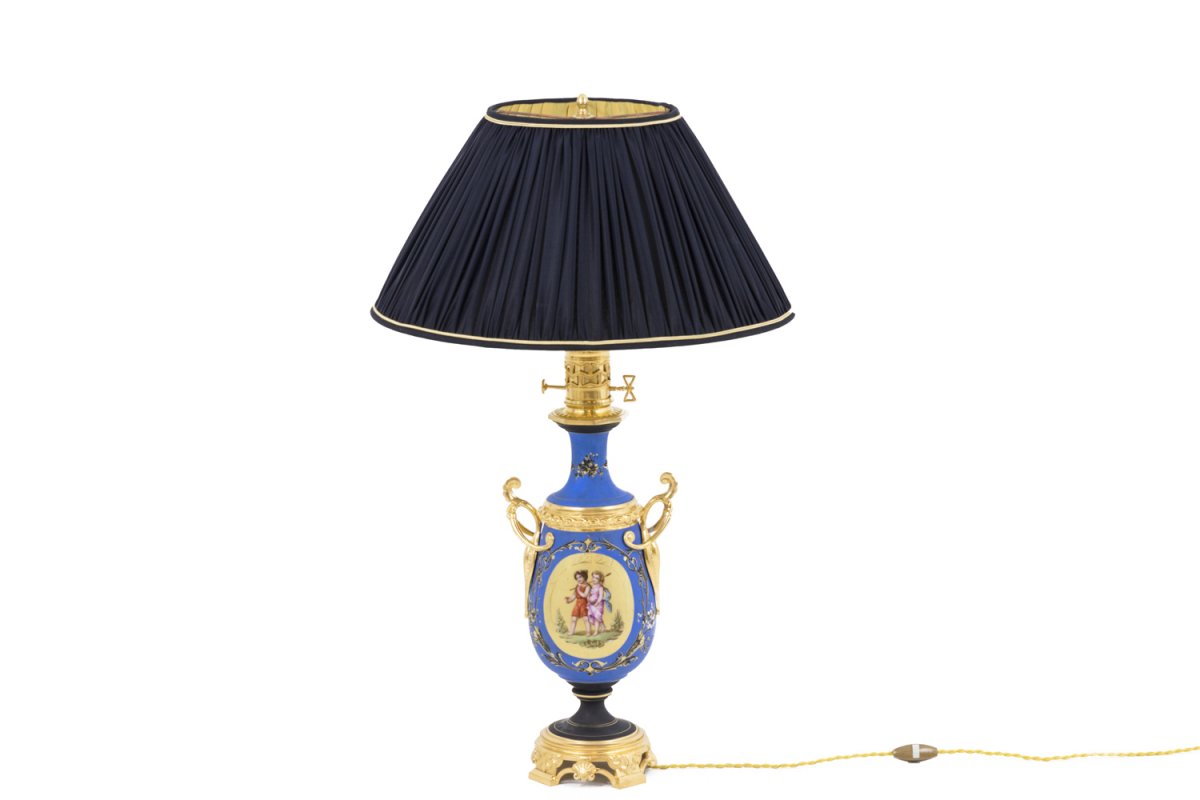 Paire De Lampes En Porcelaine Style Néoclassique, époque Napoléon III - LS40641431-photo-3