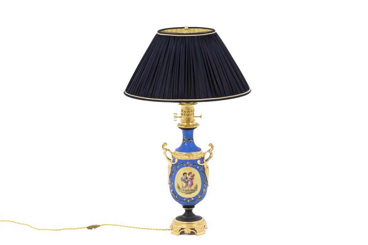 Paire De Lampes En Porcelaine Style Néoclassique, époque Napoléon III - LS40641431-photo-4