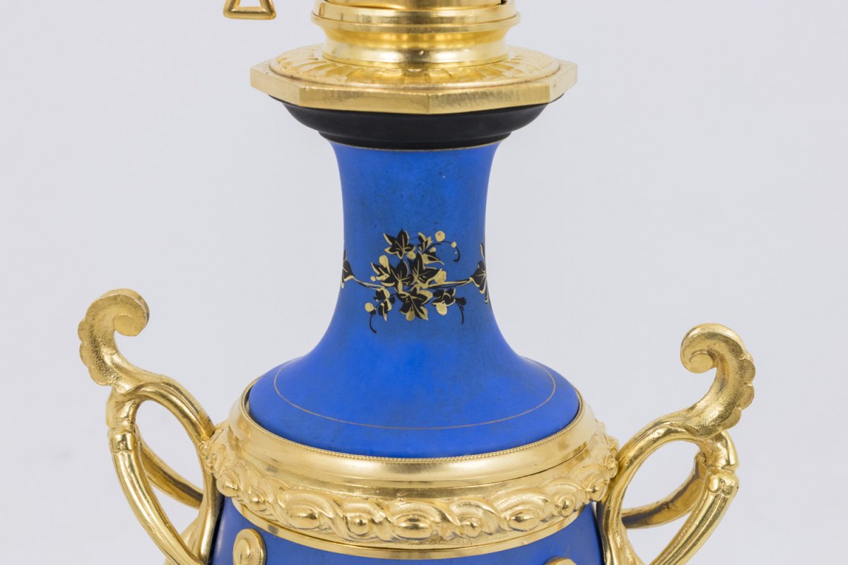 Pair Of Neoclassical Style Porcelain Lamps, Napoléon III Period - Ls40641431-photo-2