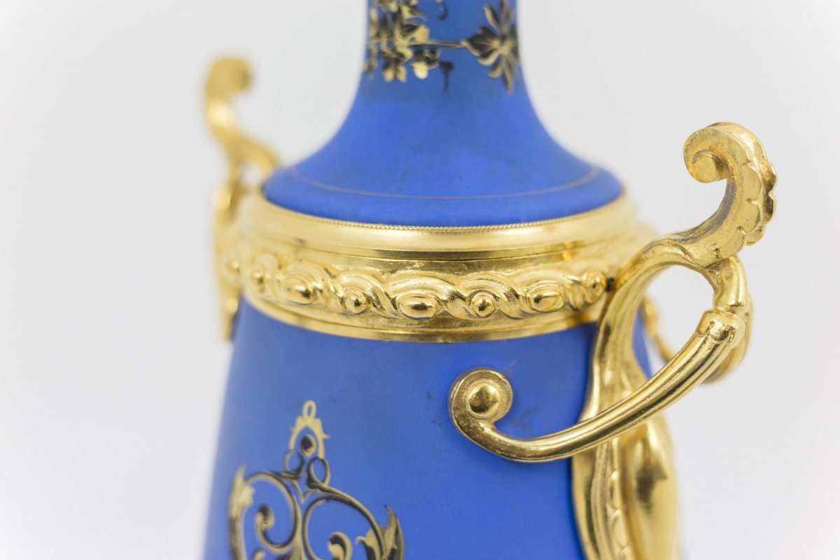 Pair Of Neoclassical Style Porcelain Lamps, Napoléon III Period - Ls40641431-photo-3