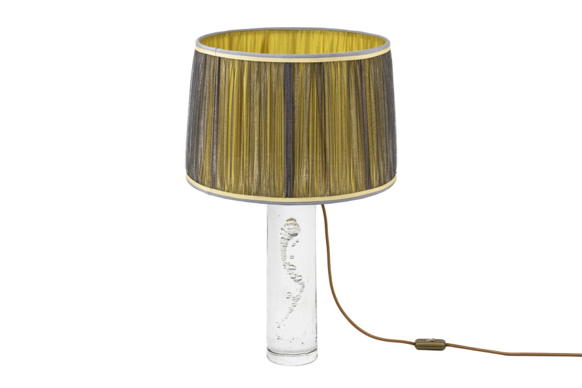 Daum France, Lampe Cylindrique En Verre Bullé, Circa 1975 - Ls3386411-photo-2
