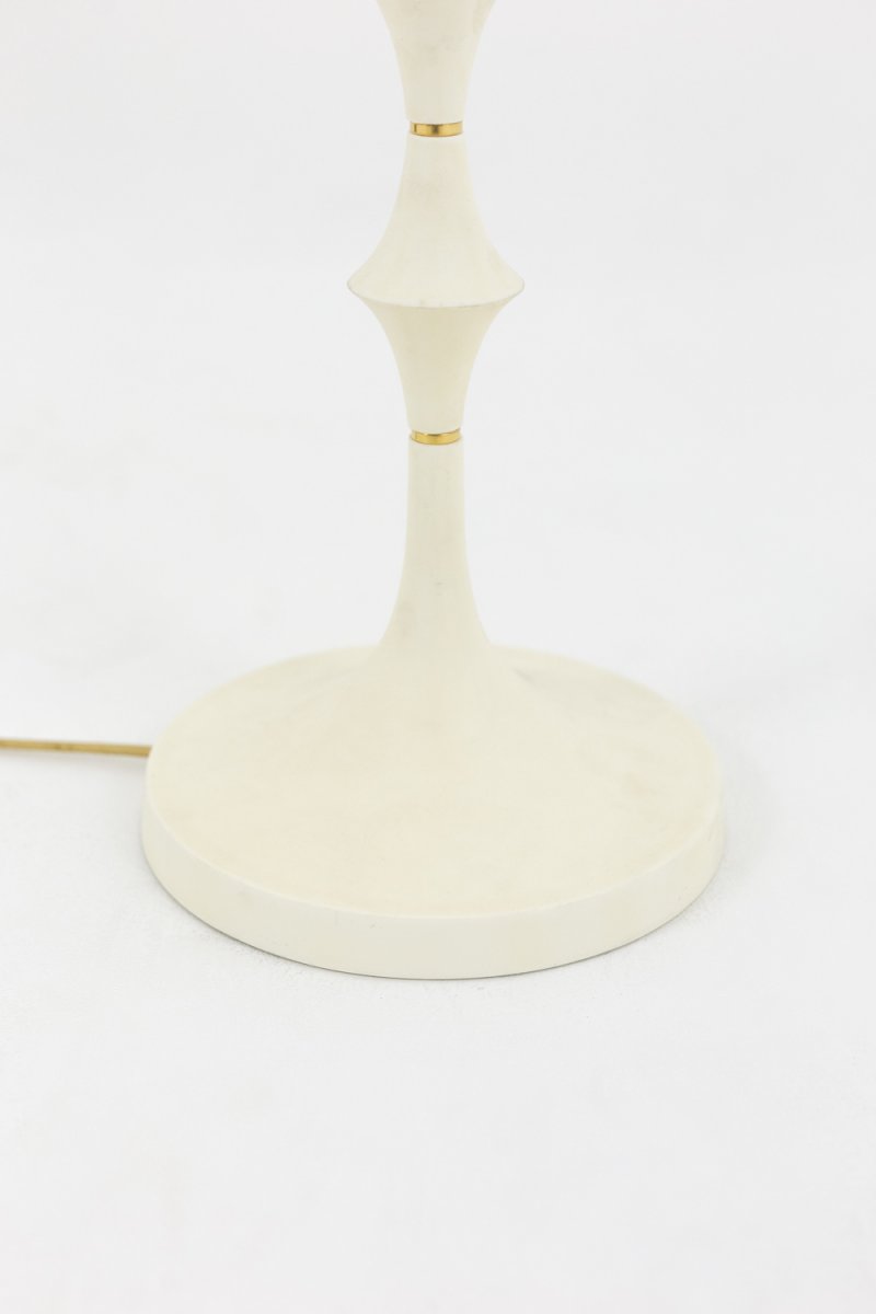 Lamp In White Resin And Gilt Brass, 1970’s - Ls3709321-photo-4
