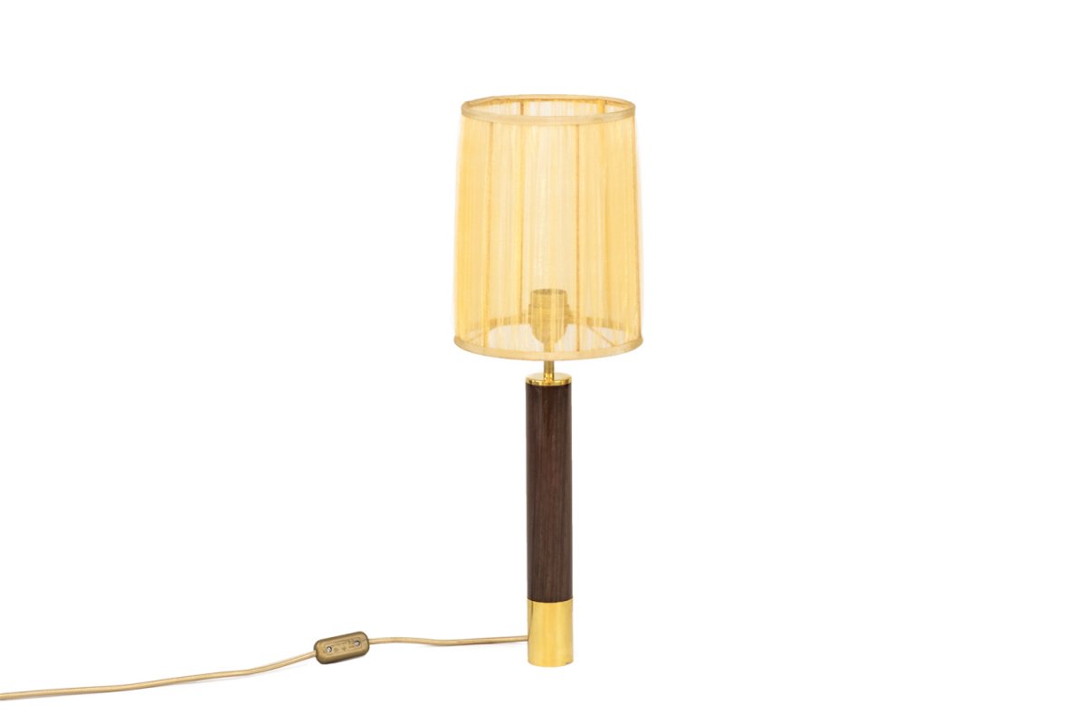 Sansta & Cole, Pair Of Lamps In Rosewood And Gilt Brass, 1980’s - Ls4060461-photo-2