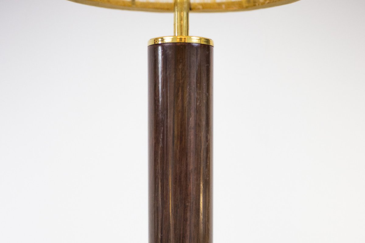 Sansta & Cole, Pair Of Lamps In Rosewood And Gilt Brass, 1980’s - Ls4060461-photo-4