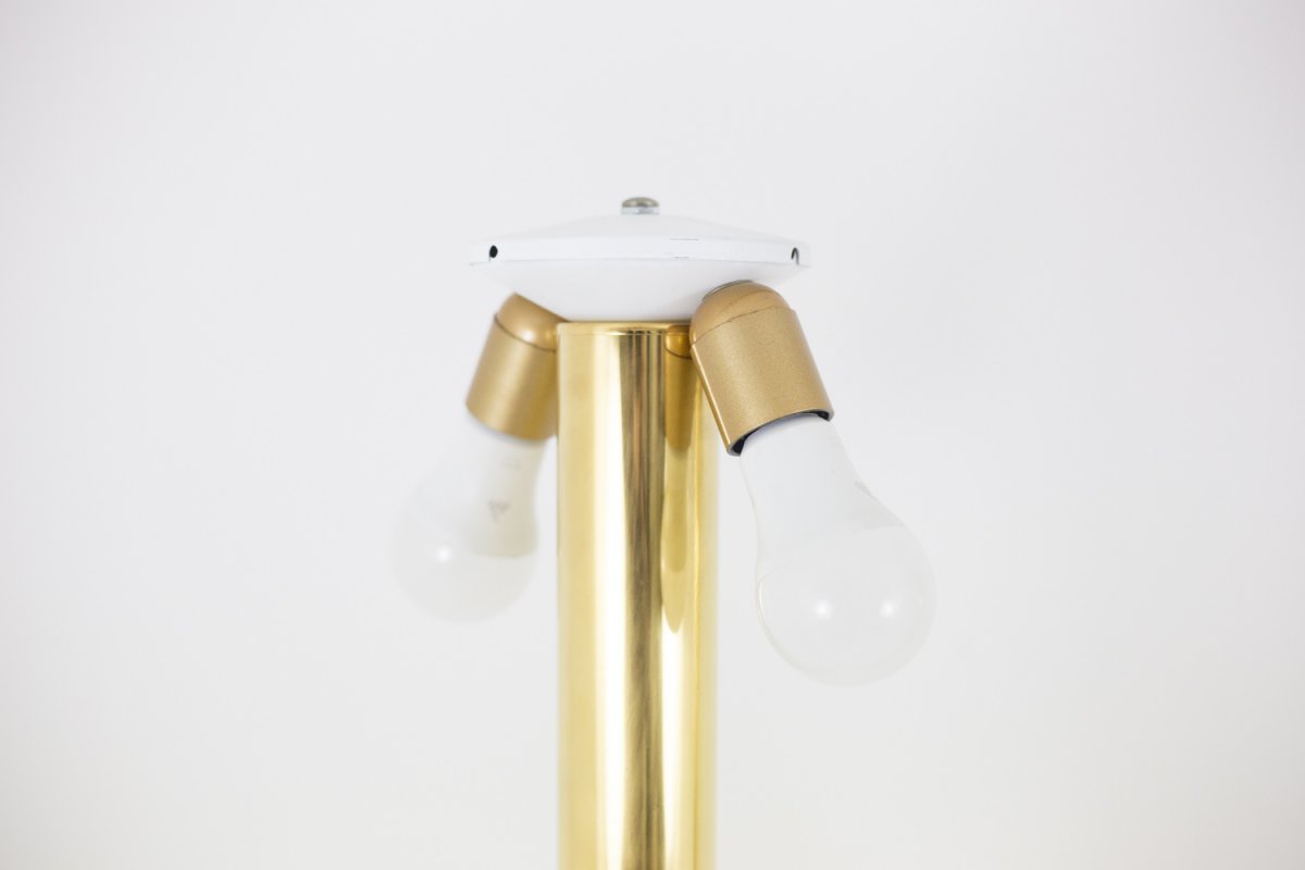 Floor Lamp In Wood And Gilt Brass, 1970’s - Ls4168401-photo-2