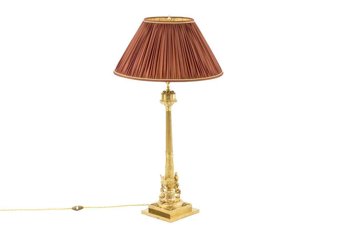 Lampe Style Empire En Bronze Doré, Années 1950 - Ls3893741