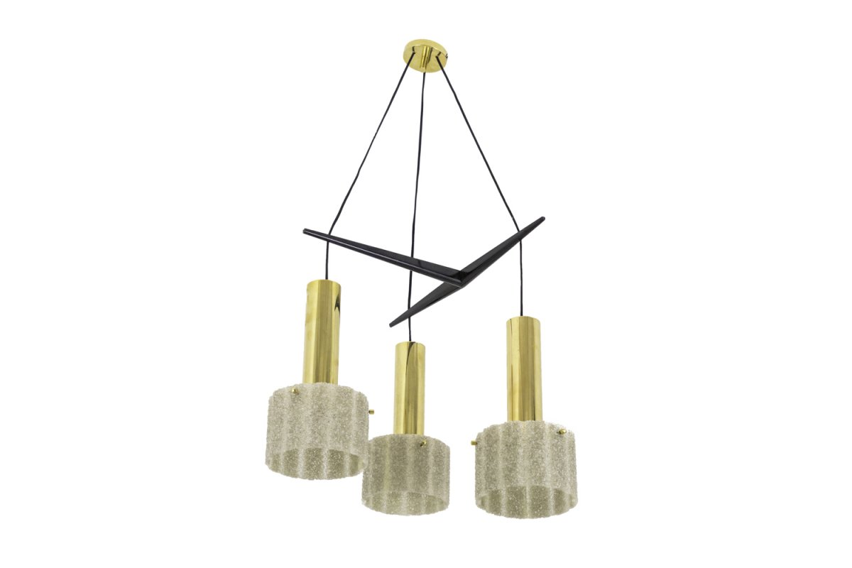 Chandelier In Granite Resin And Gilt Brass, 1950’s - Ls4088391