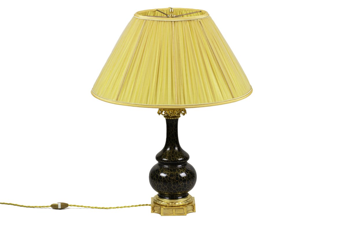 Lampe Style Louis XVI En Porcelaine Et Bronze Doré, Circa 1880 - Op466441