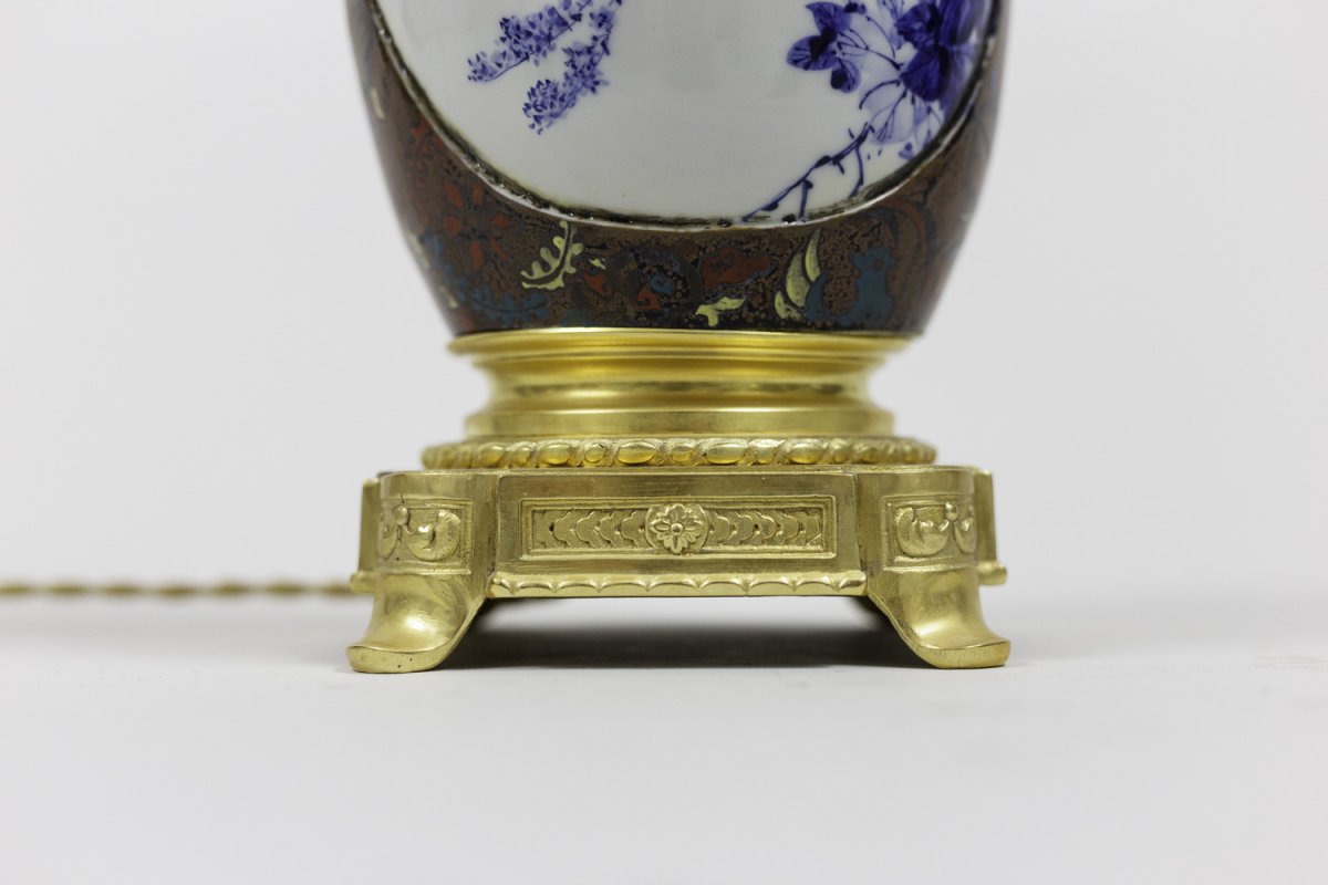 Paire De Lampes En Porcelaine Du Japon Et Bronze Doré, Circa 1880 - Ls33241111-photo-3