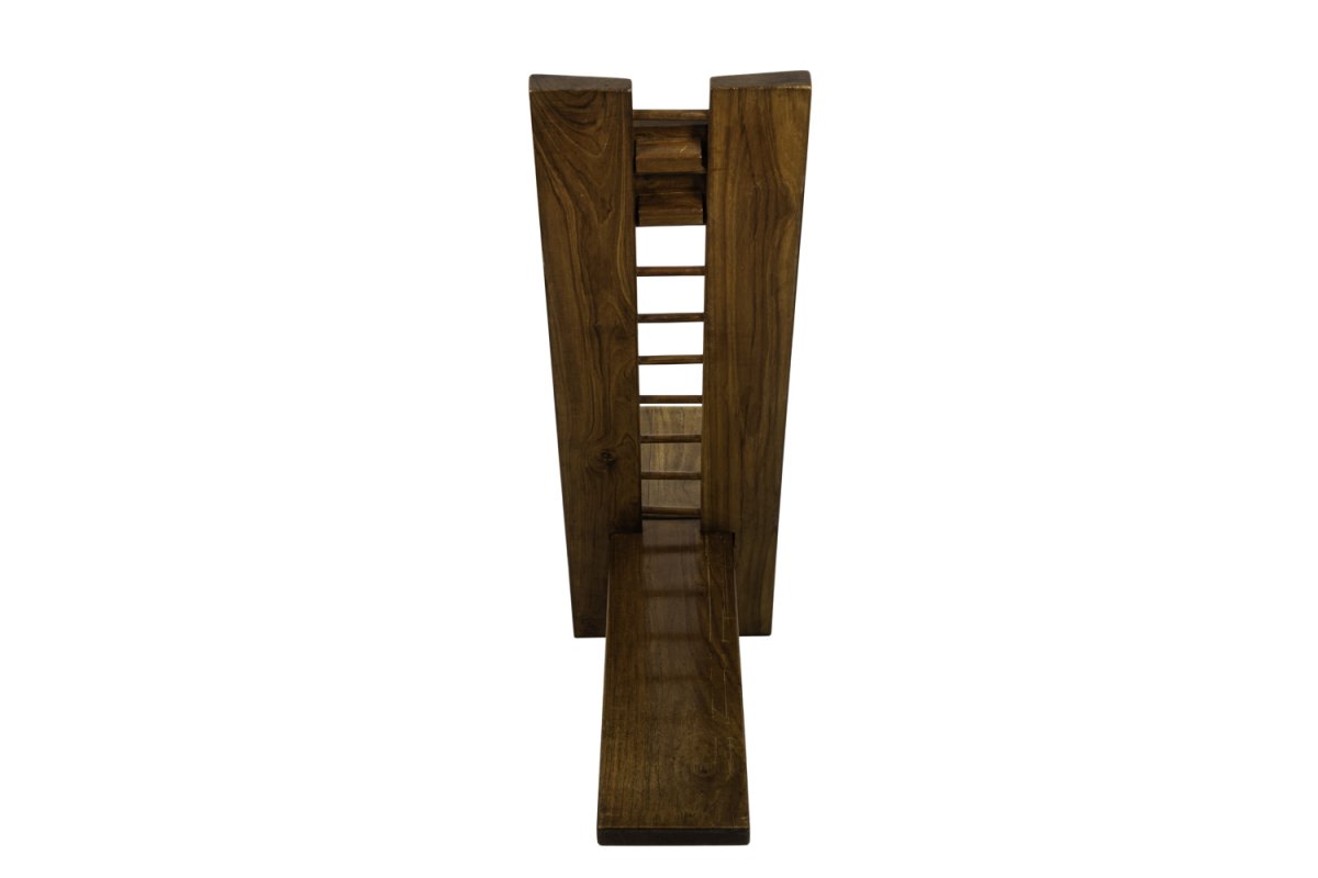 Marcel Ramond, African Style Armchair In Elm, 1980’s - Ls4226600-photo-4