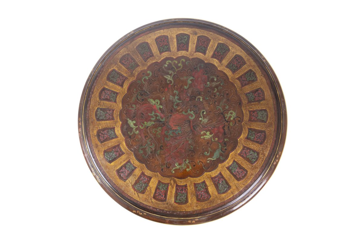 Table Basse En Laque Style Persan Et Bronze Doré, Années 1950 - Ls2221861-photo-2