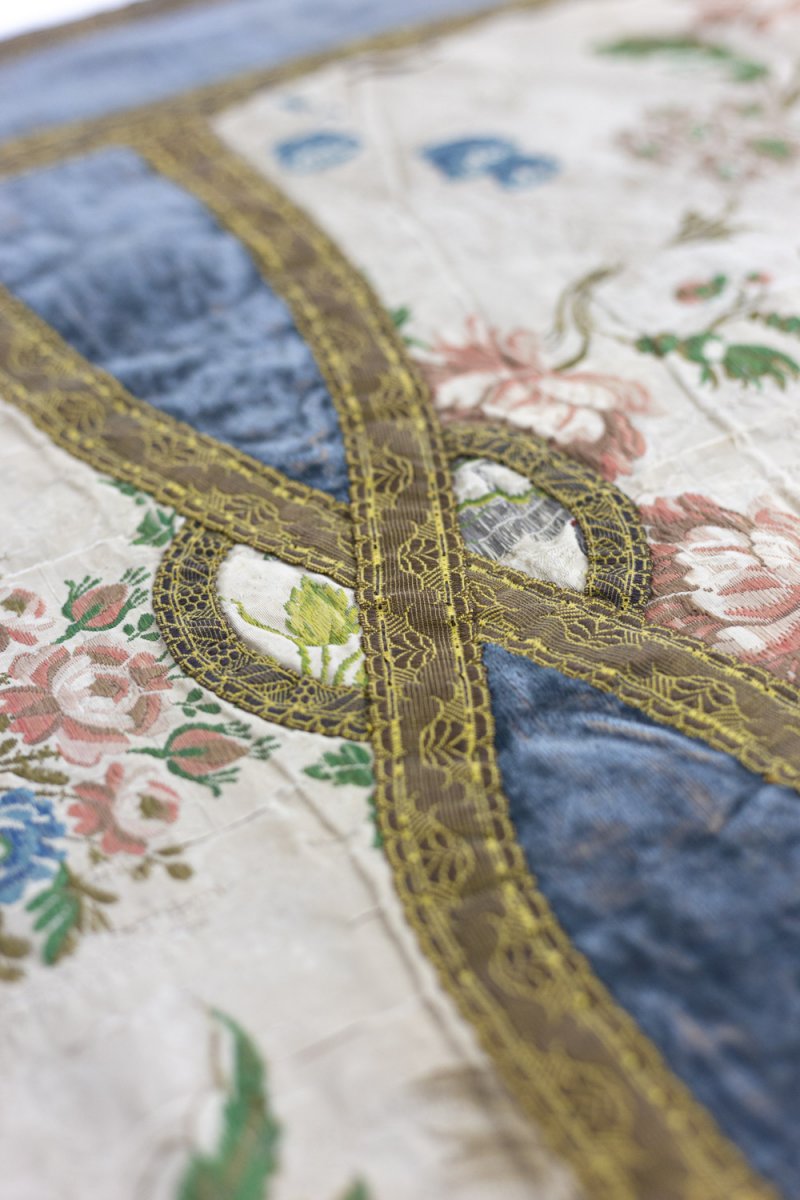 Table Runner In Embroidered Silk, 19th Century - Op297301-photo-3