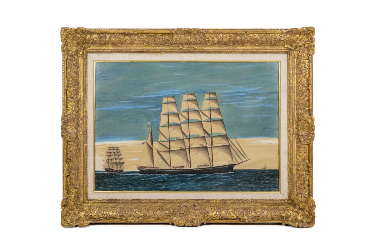 Raphaël Rispoli, Marine à La Gouache, XIXe Siècle - OP200301