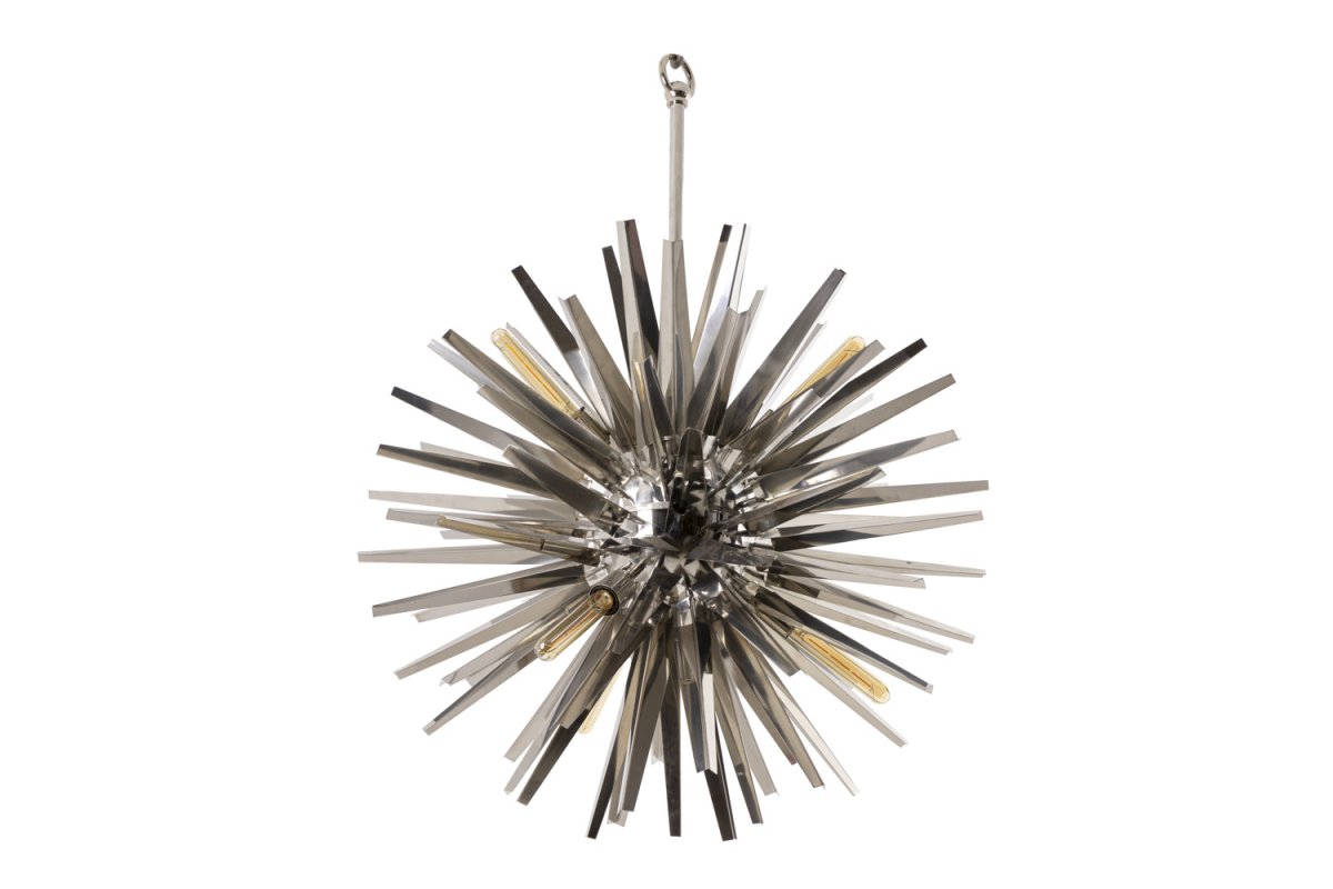 Eichholtz, Chandelier "gregorian" In Chromed Metal, Contemporary Work - Ls4253894