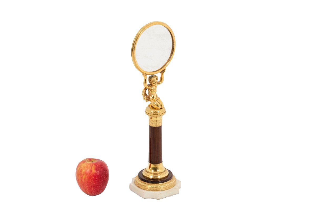 Little Mirror In Mahogany And Gilt Bronze, Empire Period  - Op450301-photo-3