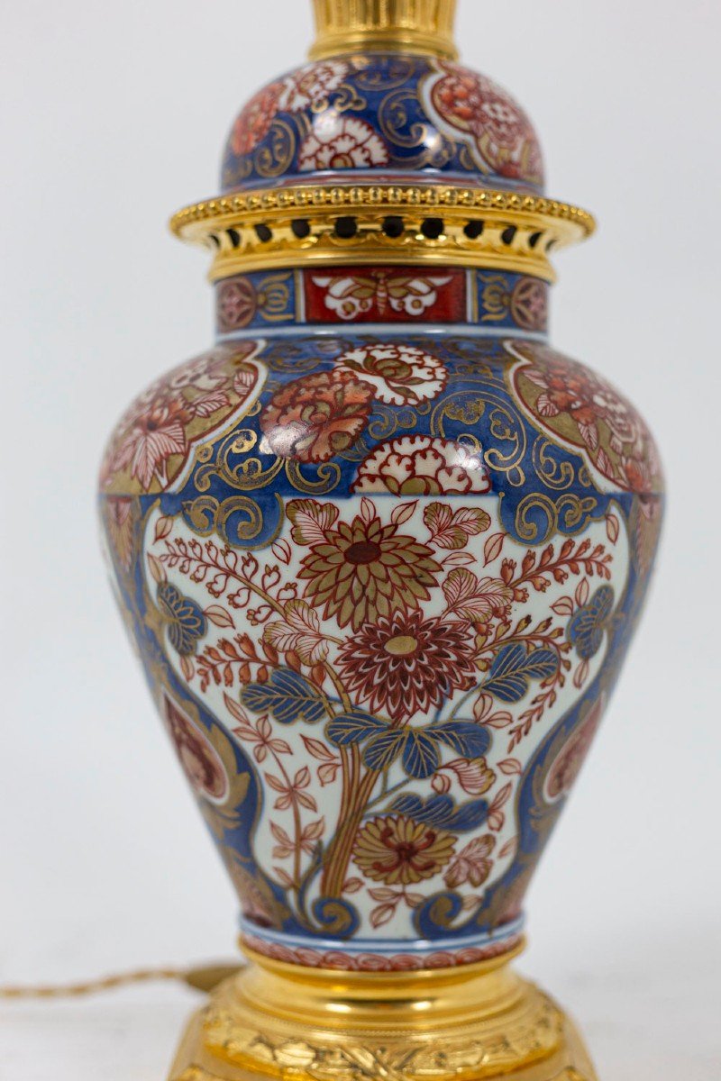 Lamp In Imari Porcelain And Gilt Bronze, Circa 1880 - Ls31811381-photo-4