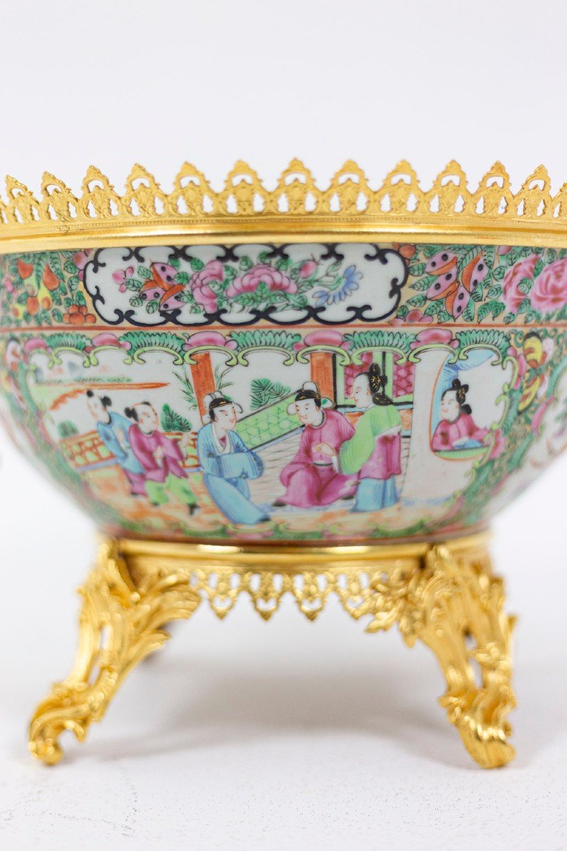 Cup In Canton Porcelain And Gilt Bronze, Circa 1880 - Ls4380485-photo-1