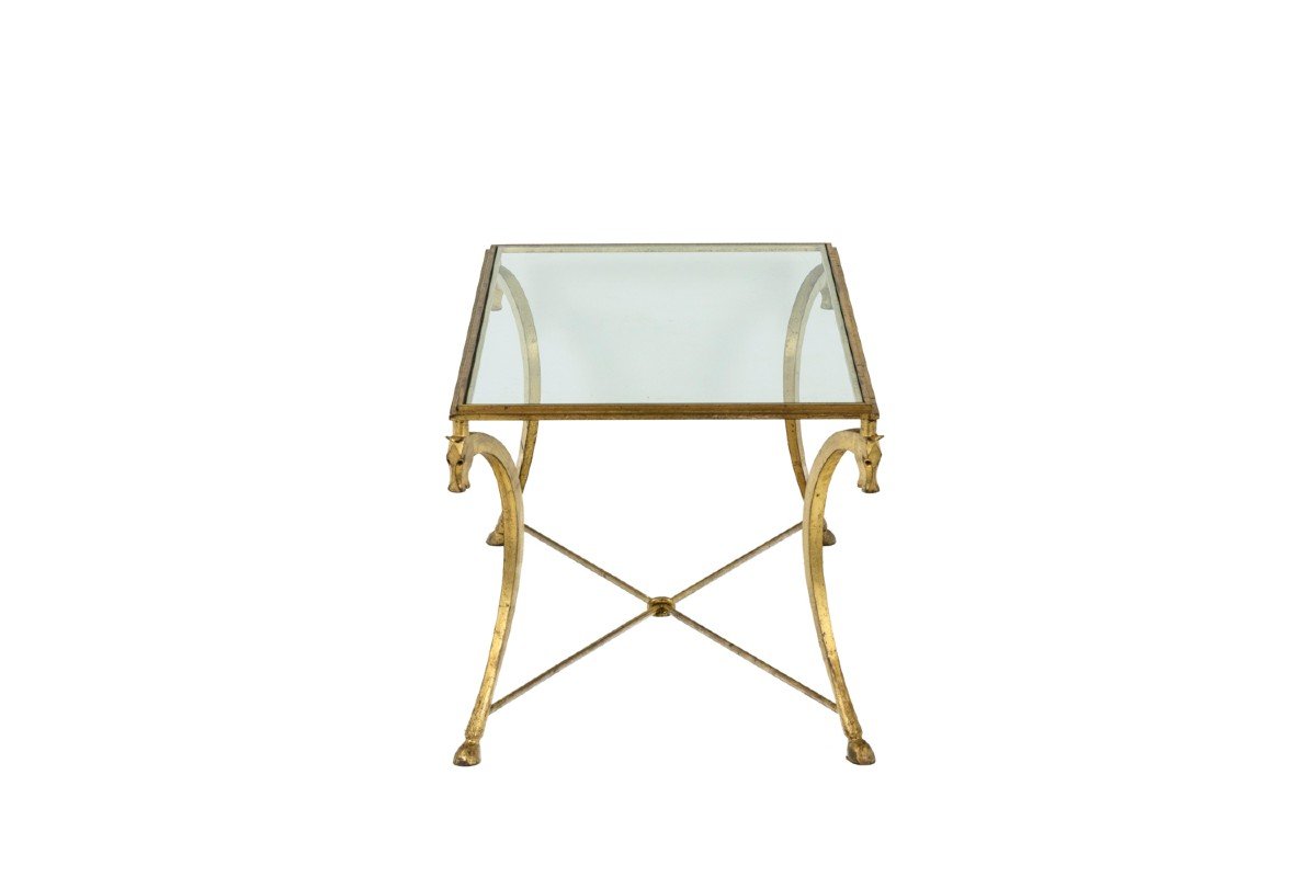 Maison Ramsay, Table Basse En Fer Doré, Années 1950 - LS4488781-photo-1