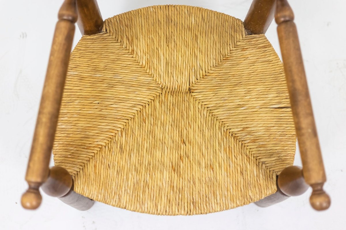 Pair Of Straw Armchairs In Natural Beech, 1950s - Ls4544331-photo-2