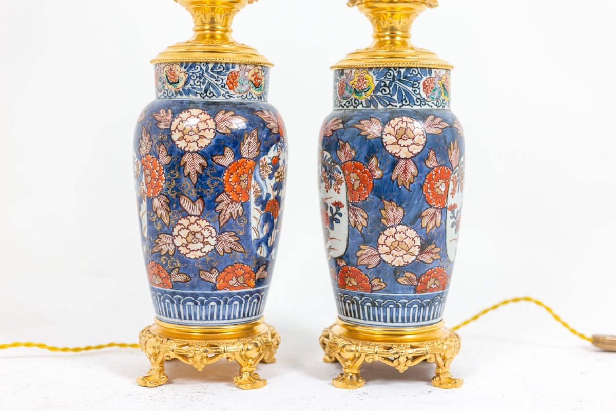 Pair Of Lamps In Imari Porcelain And Gilt Bronze, Circa 1880, Ls4547631-photo-6