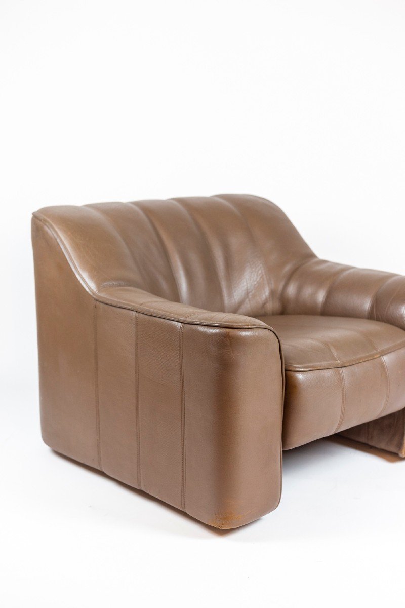 Leather Armchair And Ottoman, 1970s, Ls48011051-photo-4