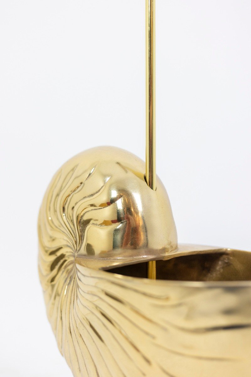 Nautilus Lamp In Gilded Bronze, 1970s, Ls4768416-photo-7