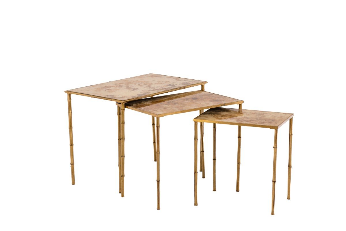 Maison Baguès, Set Of Nesting Tables, 1970s, Ls5068121-photo-1