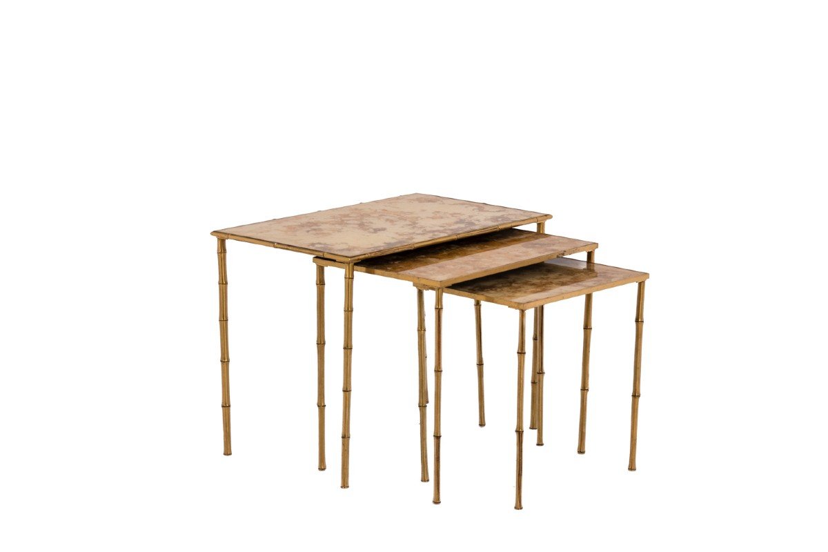 Maison Baguès, Set Of Nesting Tables, 1970s, Ls5068121