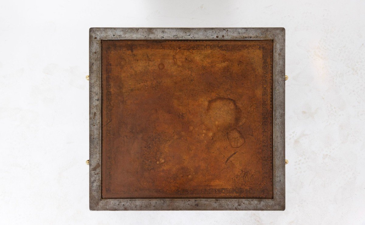 Table Basse De Style Industriel En Fer Et Cuir, Années 1970, Ls5165803d-photo-6
