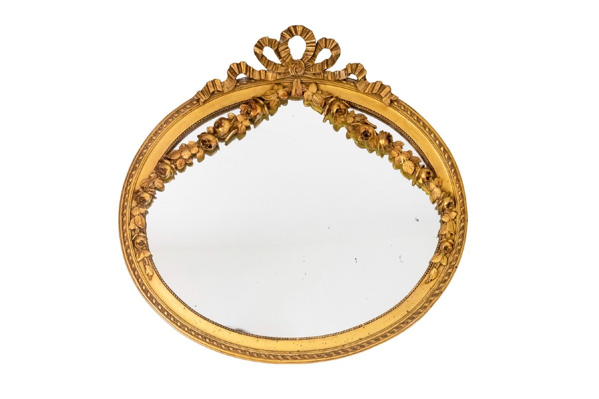 Louis XVI Style Mirror In Gilded And Carved Wood, Circa 1880, Ls5164803c