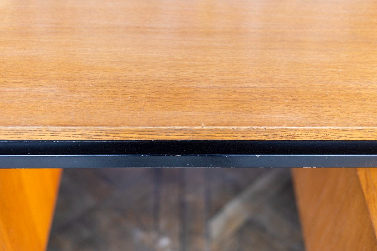 Desk In Oak And Lacquered Metal, 1970s, Ls4762911a-photo-7
