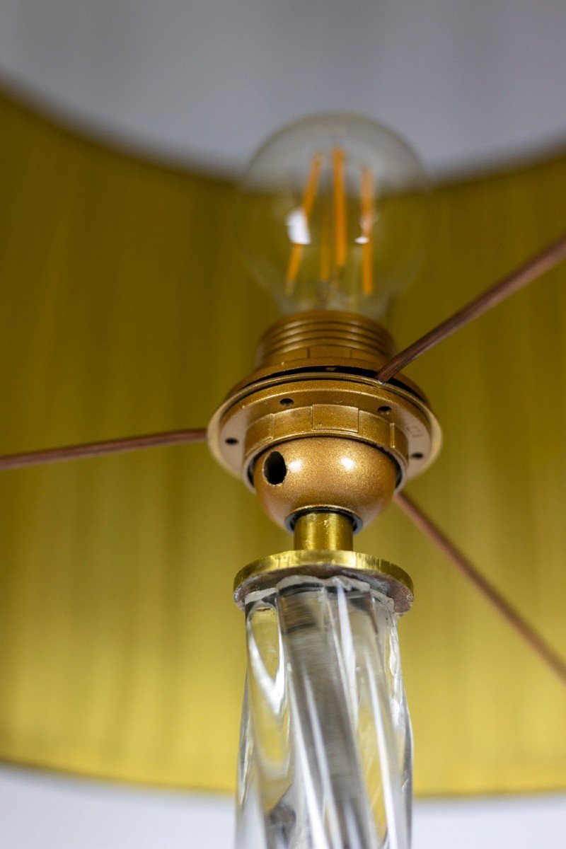 Maison Baguès, Lampadaire En Verre Et Métal Doré, Années 1950, LS5077251A-photo-3