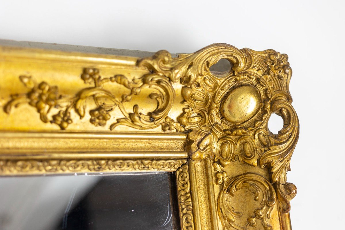 Mirror Trumeau Regency Style In Gilded Wood, 19th Century, Ls4819551a-photo-3