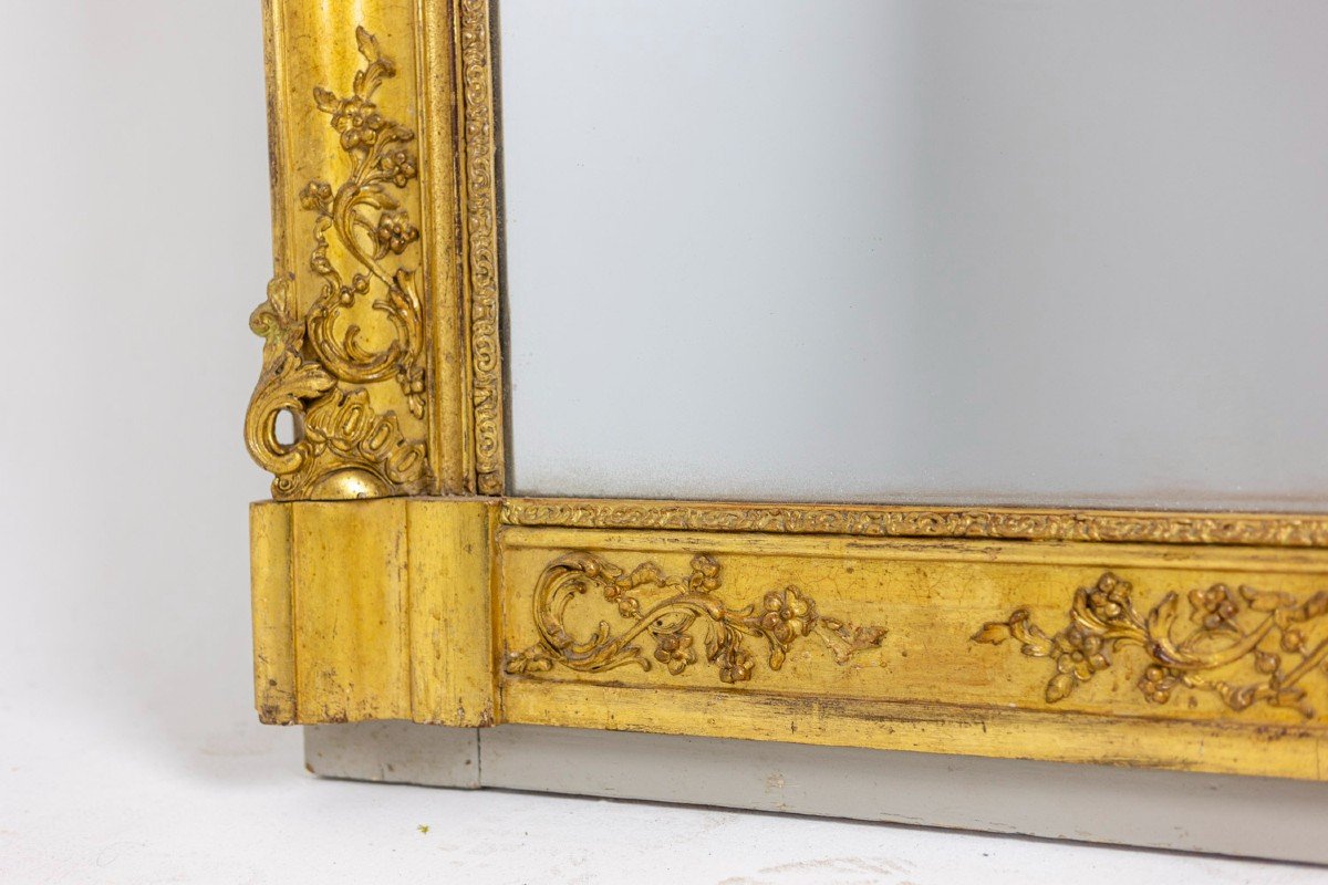 Mirror Trumeau Regency Style In Gilded Wood, 19th Century, Ls4819551a-photo-7