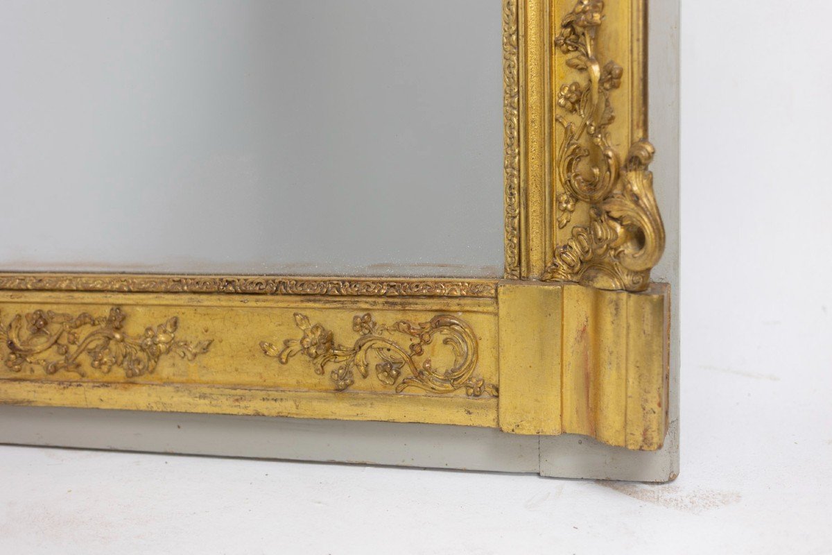 Mirror Trumeau Regency Style In Gilded Wood, 19th Century, Ls4819551a-photo-8