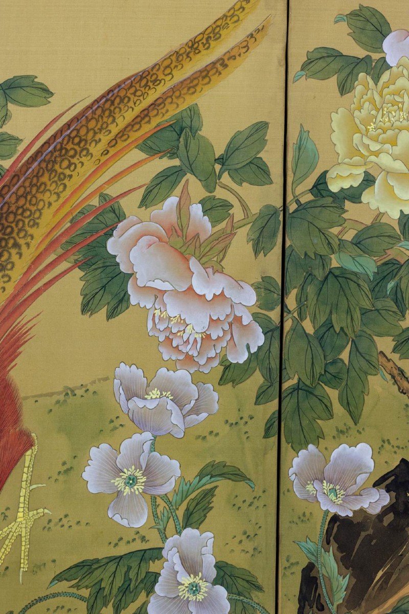 Peinture sur soie de style japonisant, années 1950, LS5087371B-photo-2
