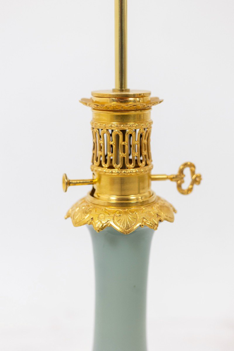 Pair Of Lamps In Céladon Porcelain And Gilt Bronze, Circa 1880, Ls4418621a-photo-4