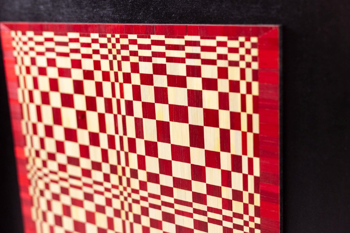 Kinetic Straw Marquetry Panel, Contemporary Work, Ls5228451c-photo-2