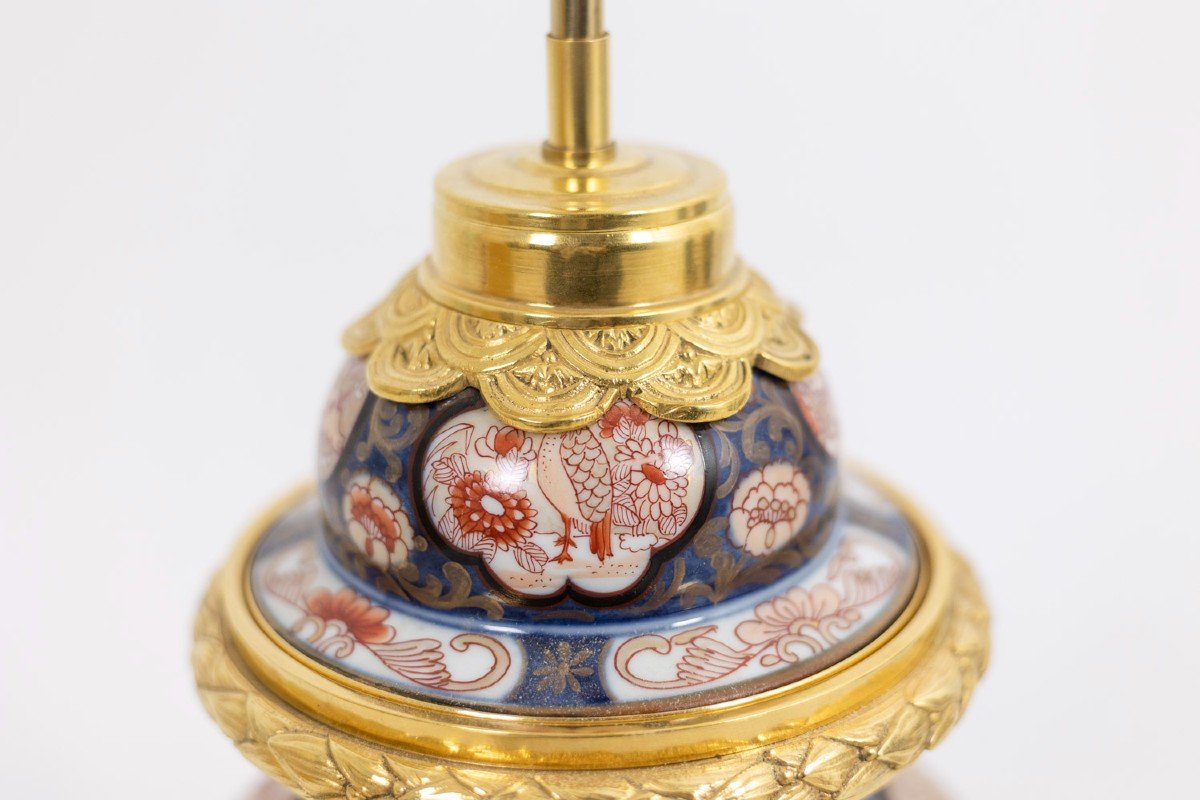 Lampe En Porcelaine D’imari Et Bronze Doré, Circa 1880, LS5057431B-photo-6