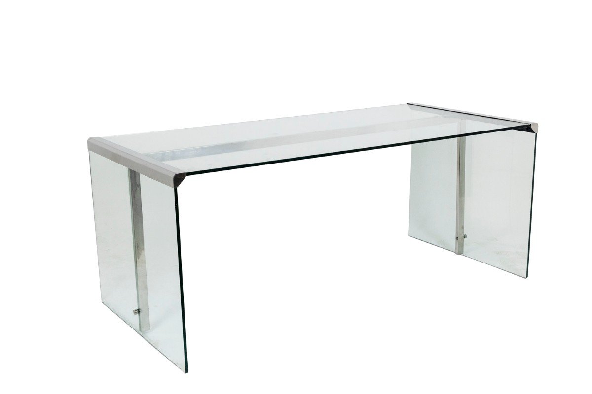 Gallotti&radice, Desk In Glass, 1970s, Ls5293483a