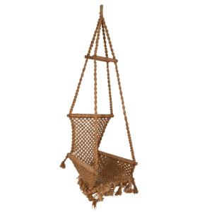 Hanging Chair In Rope And Wood, 1970s, Ls5269425d