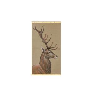 Painted Canvas Representing A Deer, Contemporary Work, Ls5647889c