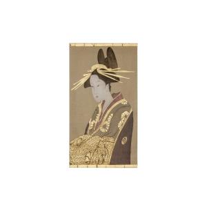 Painted Canvas Representing A Geisha, Contemporary Work, Ls5645b887a