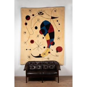 Tapis, Ou Tapisserie, Inspiré Par Joan Miro. Travail Contemporain