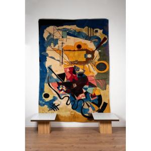 Tapis, Ou Tapisserie, Inspiré Par Kandinsky. Travail Contemporain